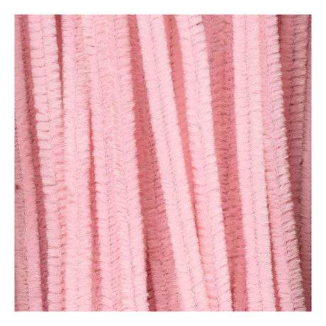 Creativ company chenilletråd pink håndværksmateriale 50 stk 6mm x 30cm.