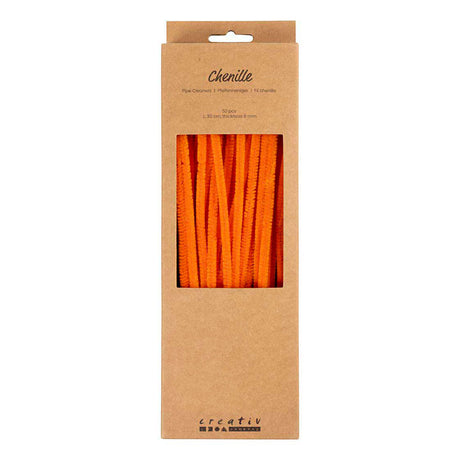 Creativ firma chenille 6mm x 30cm orange - 50 stk.