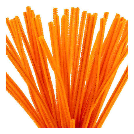 Creativ firma chenille 6mm x 30cm orange - 50 stk.