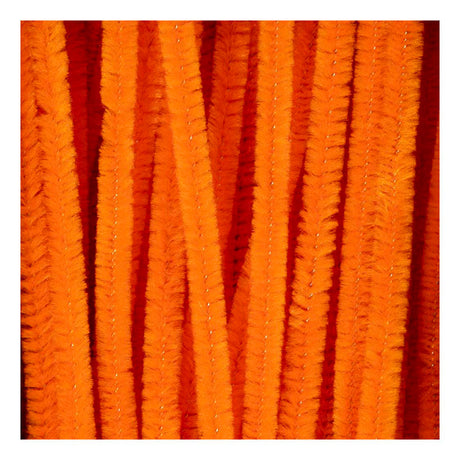 Creativ firma chenille 6mm x 30cm orange - 50 stk.