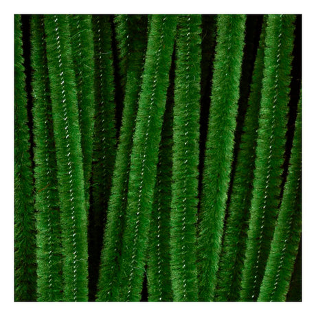 Creativ firma chenille 6mm x 30cm fyrregrøn - 50 stk.