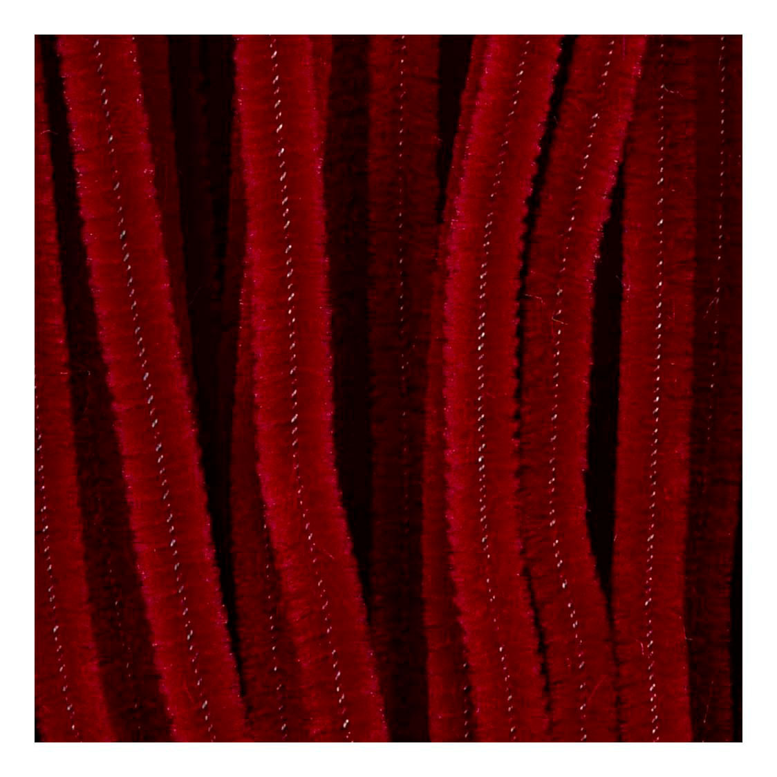 Creativ company chenille 6mm x 30cm mørkerød - 50 stk.