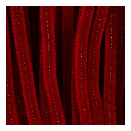 Creativ company chenille 6mm x 30cm mørkerød - 50 stk.