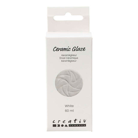 Creativ company keramisk glasur, 984-1101 °c, uigennemsigtig, hvid, 60 ml 1 flaske