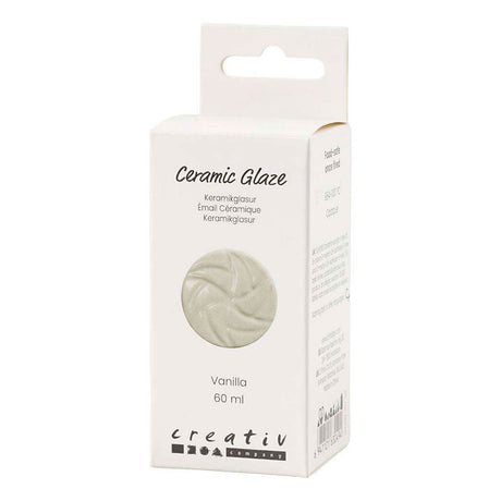 Creativ company keramisk glasur, 984-1101 °c, uigennemsigtig, vanilje, 60 ml 1 flaske