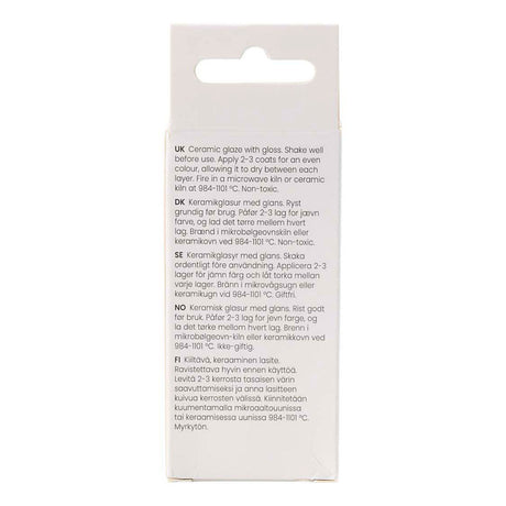 Creativ company keramisk glasur, 984-1101 °c, uigennemsigtig, vanilje, 60 ml 1 flaske
