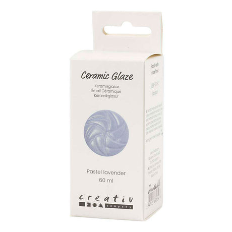 Creativ company keramisk glasur, 984-1101 °c, uigennemsigtig, pastel lavendel, 60 ml 1 flaske