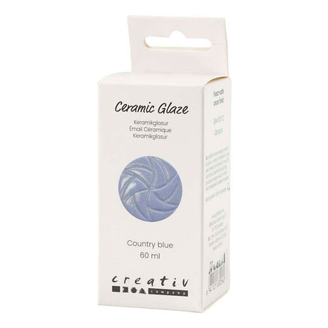 Creativ company keramisk glasur, 984-1101 °c, uigennemsigtig, landblå, 60 ml 1 flaske
