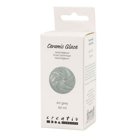 Creativ company keramisk glasur, 984-1101 °c, uigennemsigtig, kunstgrå, 60 ml 1 flaske