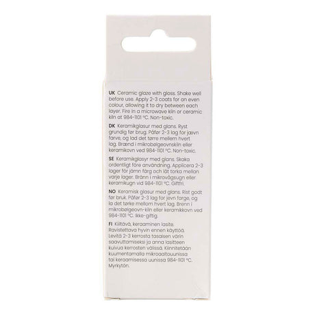 Creativ company keramisk glasur, 984-1101 °c, uigennemsigtig, kunstgrå, 60 ml 1 flaske