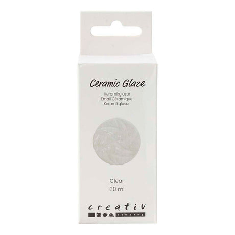 Creativ company keramisk glasur, 984-1101 °c, gennemsigtig, klar, 60 ml 1 flaske