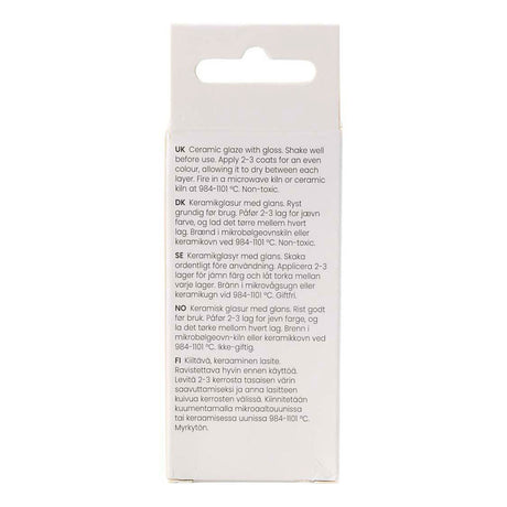 Creativ company keramisk glasur, 984-1101 °c, gennemsigtig, klar, 60 ml 1 flaske