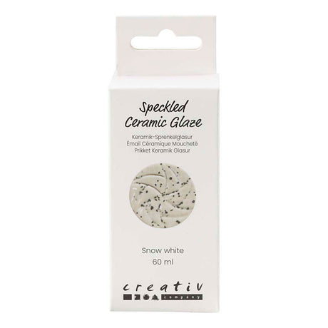 Creativ company plettet keramisk glasur, 999-1060 °c, uigennemsigtig, snehvid, 60 ml 1 flaske