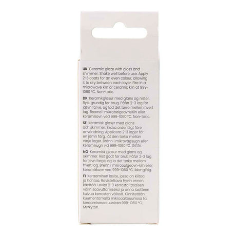 Creativ company spættet keramisk glasur, 999-1060 °c, uigennemsigtig, stødtænd stødtænd, 60 ml 1 flaske