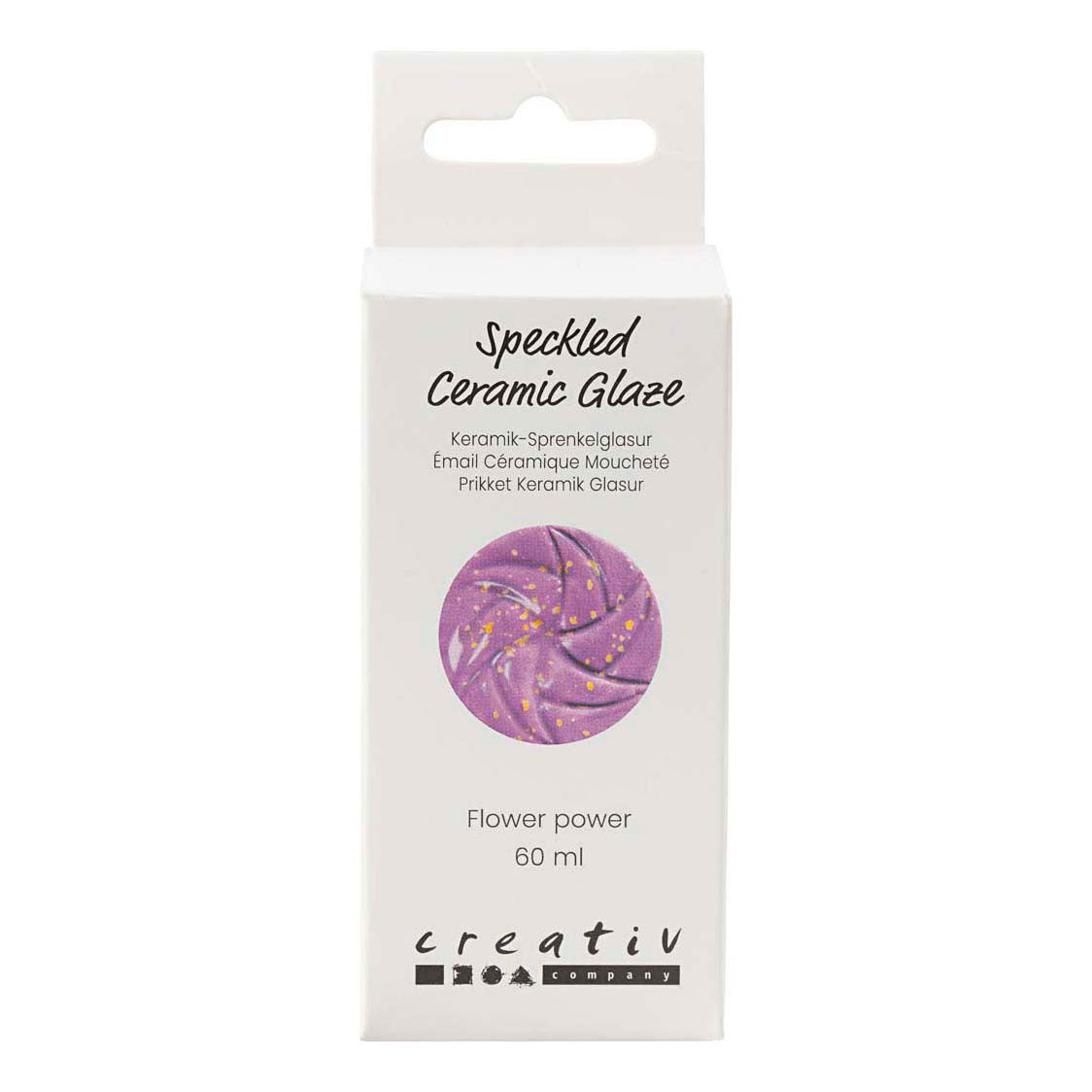 Creativ company plettet keramisk glasur 999-1060 c uigennemsigtig flower power - 60ml