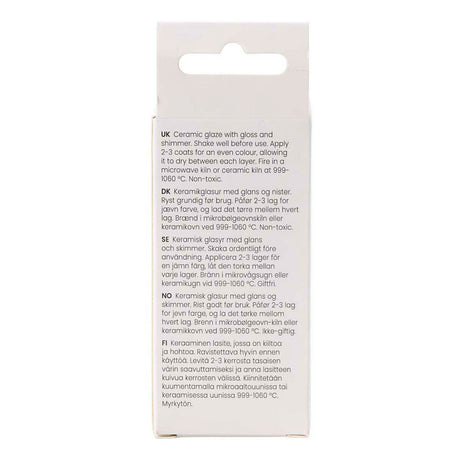 Creativ company plettet keramisk glasur 999-1060 c uigennemsigtig flower power - 60ml