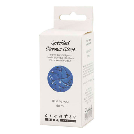 Creativ company spættet keramisk glasur, 999-1060 °c, uigennemsigtig, blå af dig, 60 ml 1 flaske
