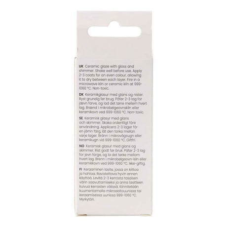 Creativ company plettet keramisk glasur, 999-1060 °c, uigennemsigtig, tutto nero, 60 ml 1 flaske
