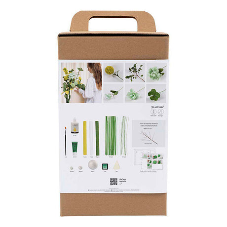 Creativ company maxi hobbysæt crepepapir, blomsterbuket, lysegrøn, mørkegrøn, pastelgrøn, hvid, 1 æske