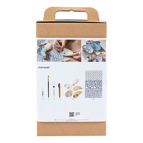 Creativ firma hobbysæt decoupage, østersskaller, blå, 1 æske