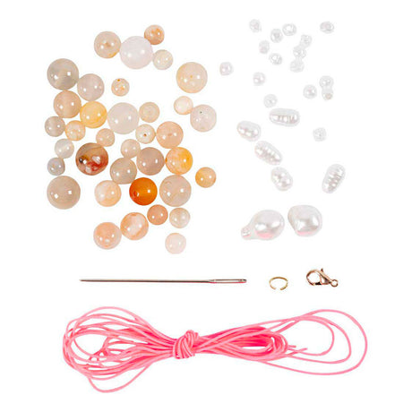 Kreativ virksomhed https: www.cchobby.nl mini-hobbyset-smykker-halskæder-og-armbånd-pink-1-kasse