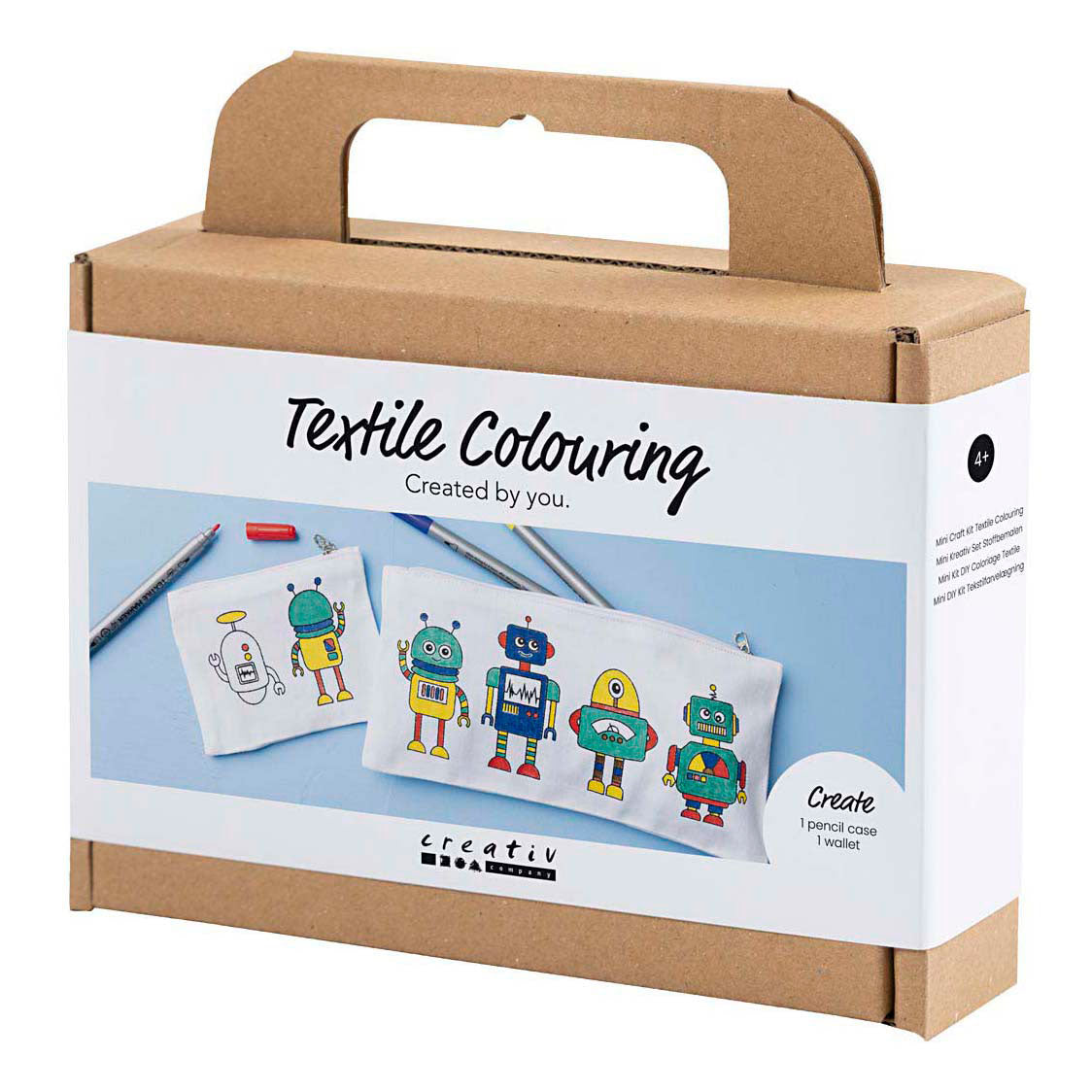 Kreativ virksomhed https: www.cchobby.nl mini-hobbyset-textile-decoration-robot-primary-colors-1-box