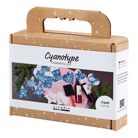 Kreativ virksomhed https: www.cchobby.nl mini-hobbyset-cyanotype-geschenklabels-blauw-zilver-1-doos