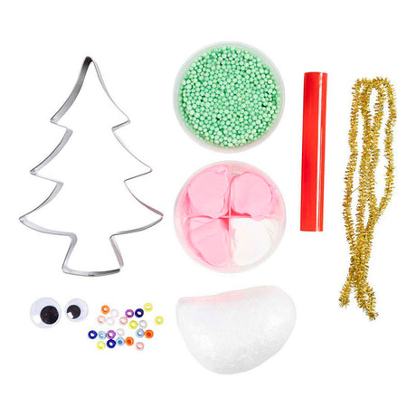 Creativ firma mini hobbysæt skulptur, juletræsmonster, forskellige farver, 1 æske