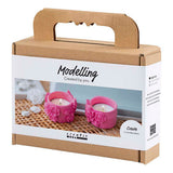 Kreativ virksomhed https: www.cchobby.nl mini-hobbyset-boetseren-theelichthouders-roze-1-doos