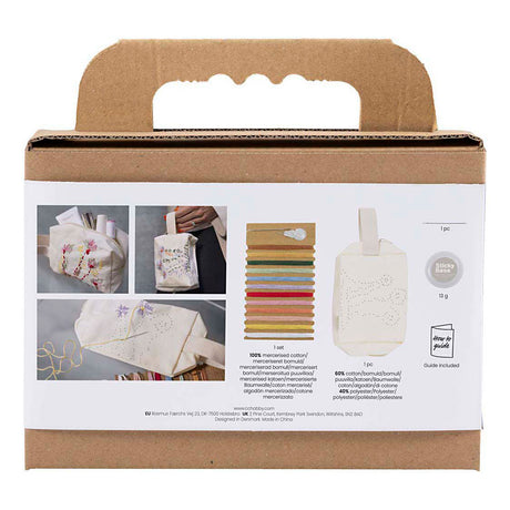 Creativ firma mini hobbysæt broderi, makeuptaske, creme, 1 æske