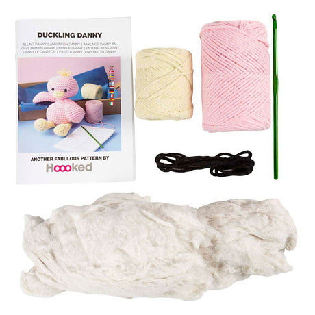 Creativ firma hobbysæt amigurumi, ælling, lys pink, lys gul, 1 æske