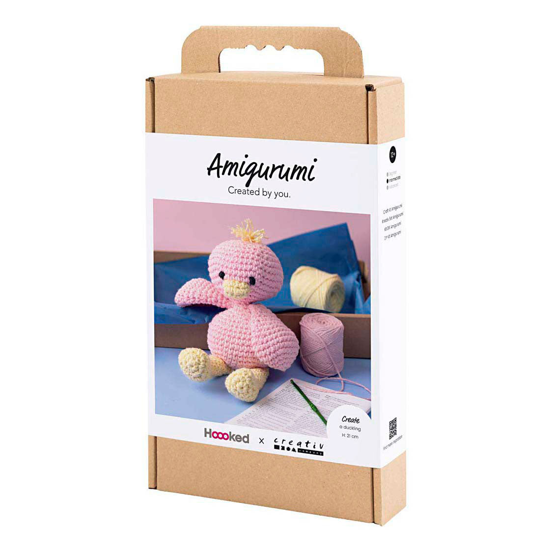 Kreativ virksomhed https: www.cchobby.nl hobbyset-amigurumi-duck-lightpink-lightyellow-1-box