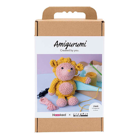 Kreativ virksomhed https: www.cchobby.nl hobbyset-amigurumi-hedgehog-lightpink-warm-yellow-1-box