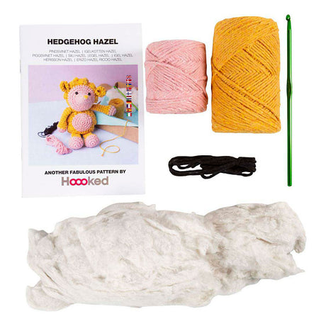 Kreativ virksomhed https: www.cchobby.nl hobbyset-amigurumi-hedgehog-lightpink-warm-yellow-1-box