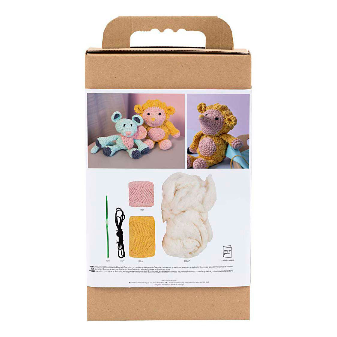 Kreativ virksomhed https: www.cchobby.nl hobbyset-amigurumi-hedgehog-lightpink-warm-yellow-1-box