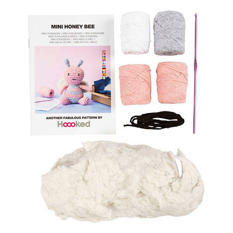 Creativ firma hobbysæt amigurumi, honningbi, pastelfarver, 1 æske