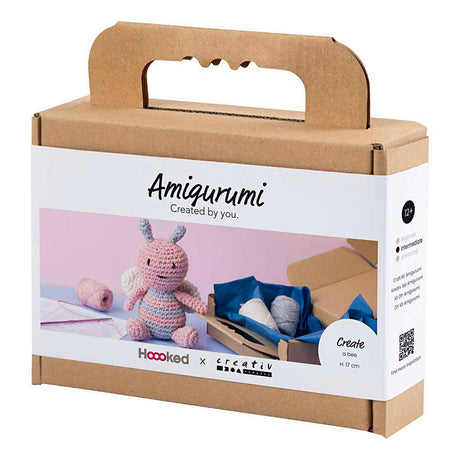 Creativ firma hobbysæt amigurumi, honningbi, pastelfarver, 1 æske