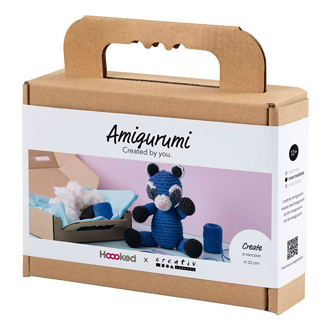 Kreativ virksomhed https: www.cchobby.nl hobbyset-amigurumi-raccoon-black-blue-1-doos