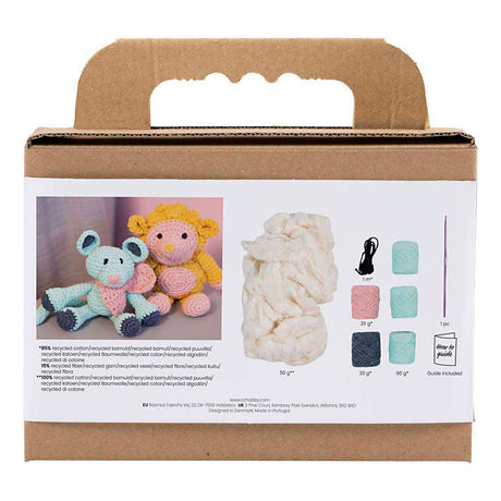Creativ firma hobbysæt amigurumi, mus, mynte, 1 æske
