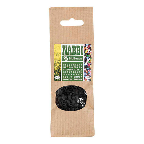 Creativ firma nabbi bioperler 5x5mm sorte - 1000 stk.