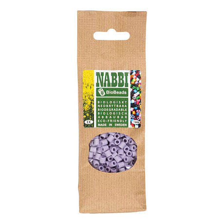 Nabbi bioperler fra , størrelse 5x5 mm, hulstørrelse 2,5 mm, medium, lilla, 1000 stk. 1 æske