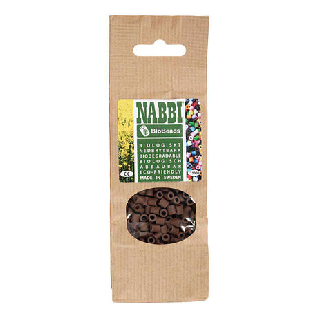 Creativ firma nabbi bioperler 5x5mm brune - 1000 stk.