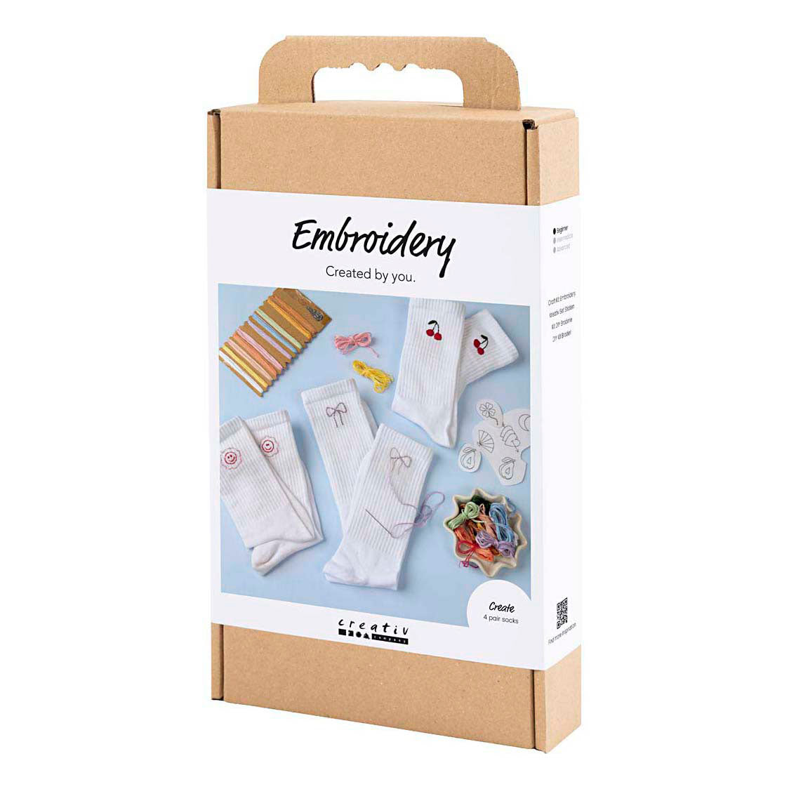 Creativ virksomhed https: www.cchobby.nl hobbyset-embroidery-socks-white-1-box