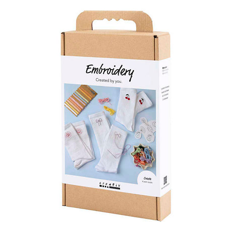 Creativ virksomhed https: www.cchobby.nl hobbyset-embroidery-socks-white-1-box