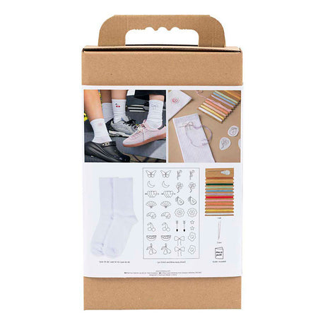 Creativ virksomhed https: www.cchobby.nl hobbyset-embroidery-socks-white-1-box