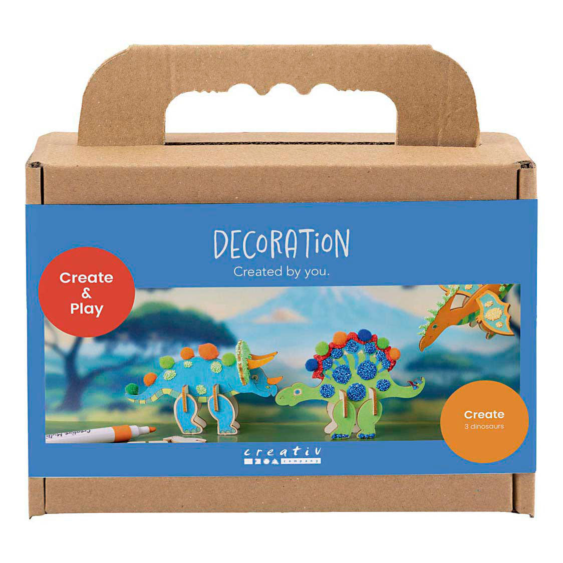 Kreativ virksomhed https: www.cchobby.nl mini-hobbyset-decoration-dinosaur-blue-green-orange-red-1-box