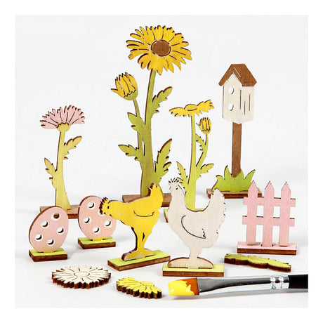 Creativ company gør-det-selv træfigurer, l: 15,5 cm, b: 17 cm, tykkelse 3 mm, 1 æske