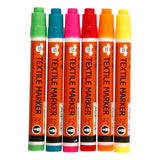 Creativ virksomhed https: www.cchobby.nl tekstilmarkører-linjetykkelse-2-4-mm-neon-farver-6-piece-1-box
