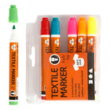 Creativ virksomhed https: www.cchobby.nl tekstilmarkører-linjetykkelse-2-4-mm-neon-farver-6-piece-1-box