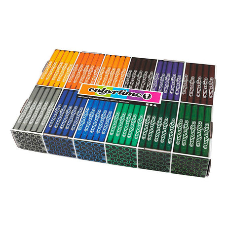 Colortime tuscher, stregbredde 5 mm, ekstra farver, 12x24 stk., 1 æske
